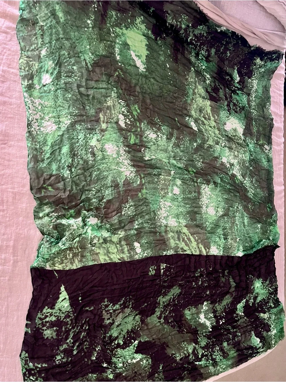 Modal Cashmere Scarf | Authentic Oscar de la Renta Pre-Fall 2011 Abstract Print